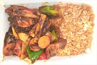 Egg Fried Rice with Pork in Blackbean Sauce